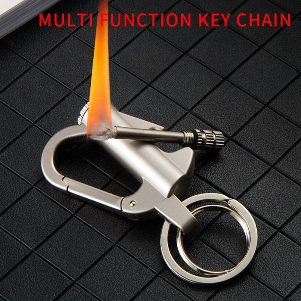 Permanent Match Flint Fire Starter 2-Pack – Waterproof Metal Keychain Lighter EDC with Bottle Opener