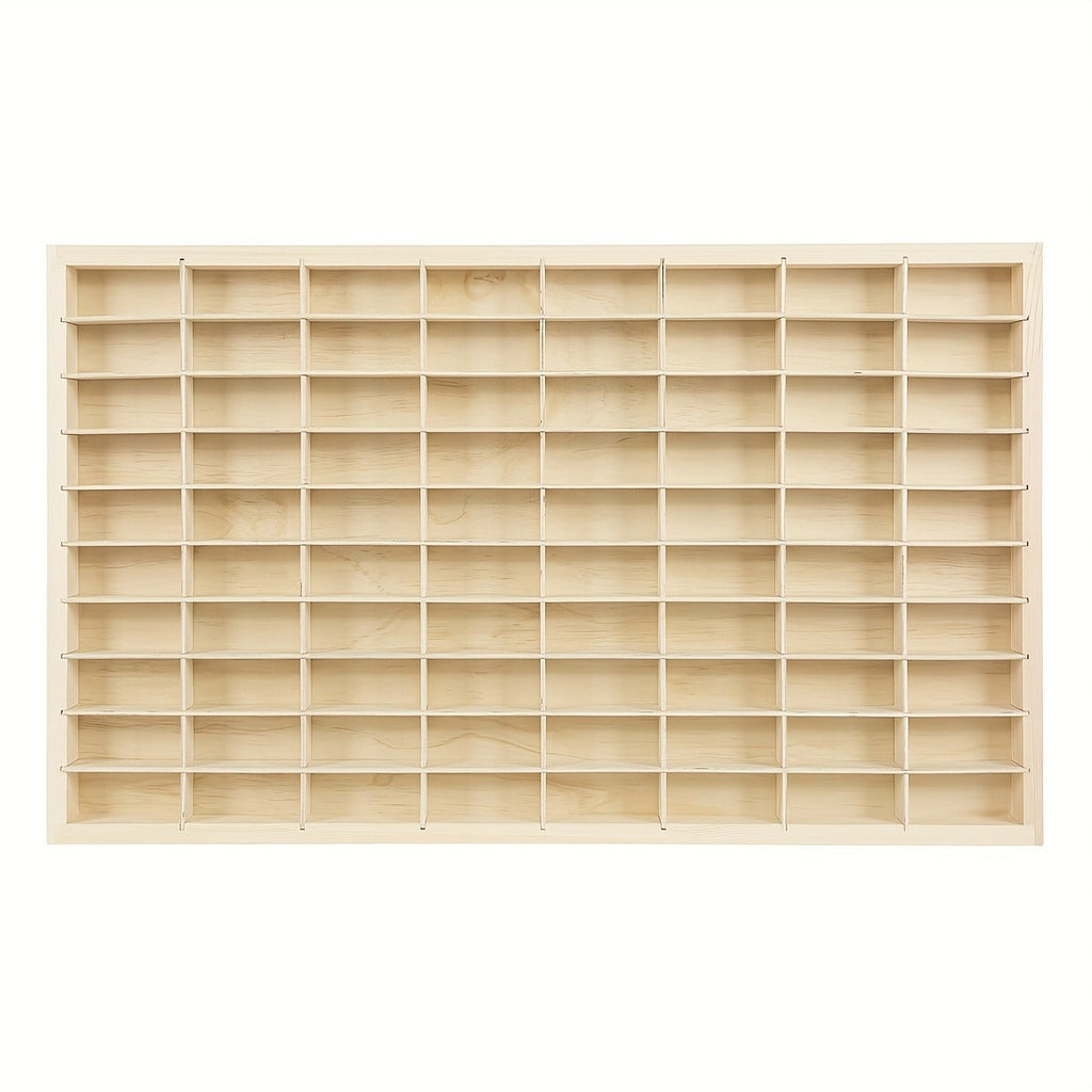 Diecast Car Display Case 80-Slot Wall Mounted Wood 1:64 Scale No-Drill Car Model Organizer Showcase for Hot Wheels Matchbox Alloy Diecast Cars Living Room Bedroom Garage Decor Collectors Wall Storage