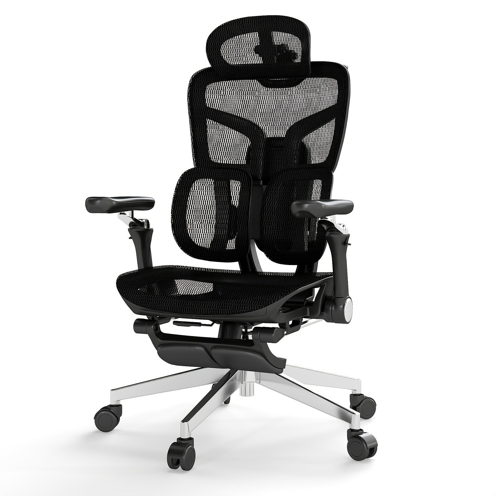 Ergonomic Office Chair with Footrest & 6D Armrests – High Back Lumbar Support Swivel Desk Chair for Home Office