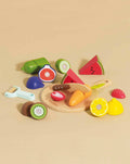 Wooden Chopping Board & Sliceable Play Food