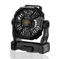 Portable Camping Fan 3-in-1 with LED Lantern & USB Charging – Battery Powered Tent Fan with Timer, 360° Rotation, for Outdoor Camping, Barbecue, Travel & Emergency Use (6 Colors)