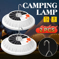 Remote Control Camping Lantern 2 Pack – 120 LED 4000LM Solar USB Rechargeable, 5 Modes, Hanging Hook, Built-In 18650 Battery for Camping, Hiking, Hurricane & Emergency
