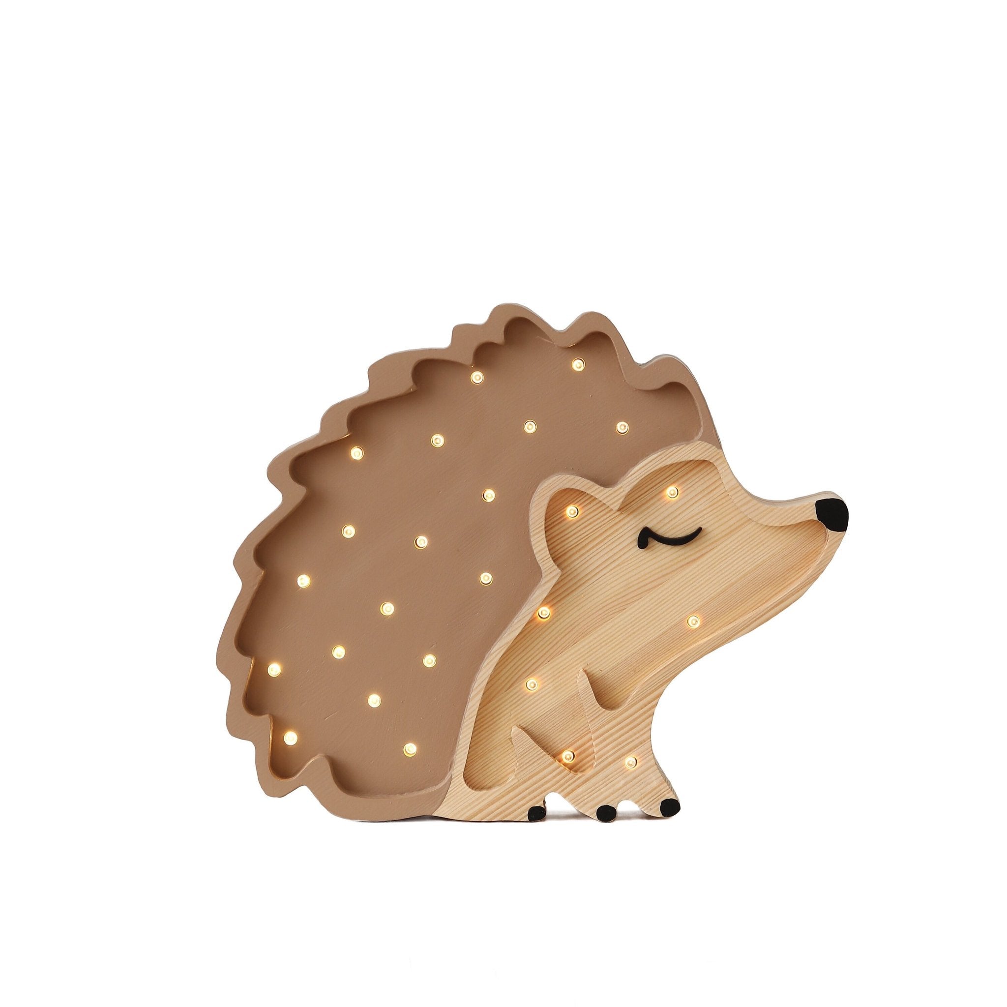 Handmade Wooden Lamp - Hedgehog