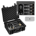Hard Gun Case with Modular XPE Foam Interior – Heavy Duty Pistol Storage Box with Metal Hinges, 4 Lock Holes & Pressure Valve, Fits Glock & 6 Magazines, 18.7x12.5x7.5 in