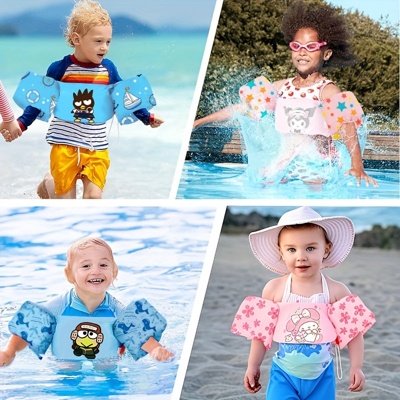 Kids Swim Vest Floating Jacket – Adjustable Straps, Lightweight, Cute Cartoon Pattern for Boys Girls Beginners, Pool Beach Water Safety 20-50 lbs
