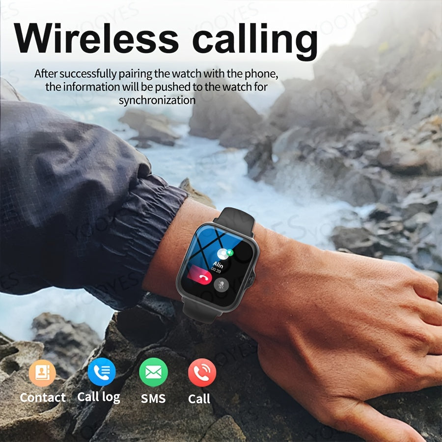 Smart Watch with Answer & Make Calls for Women Men – 100+ Sports Modes, Fitness Activity Tracker, Heart Rate Monitor, Pedometer, Compatible with Android & iPhone, Perfect Gift