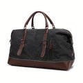 Canvas Weekender Bag Large Capacity Travel Duffel Overnight Bag Zipper Canvas Holdall Tote Satchel Handbag for Men Women Black Navy Army Green Coffee Grey