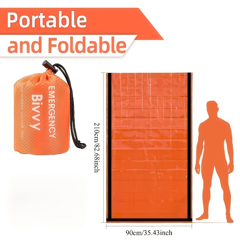 Emergency Thermal Blanket Survival Sleeping Bag – Lightweight Foil Space Blanket for Camping & Hiking