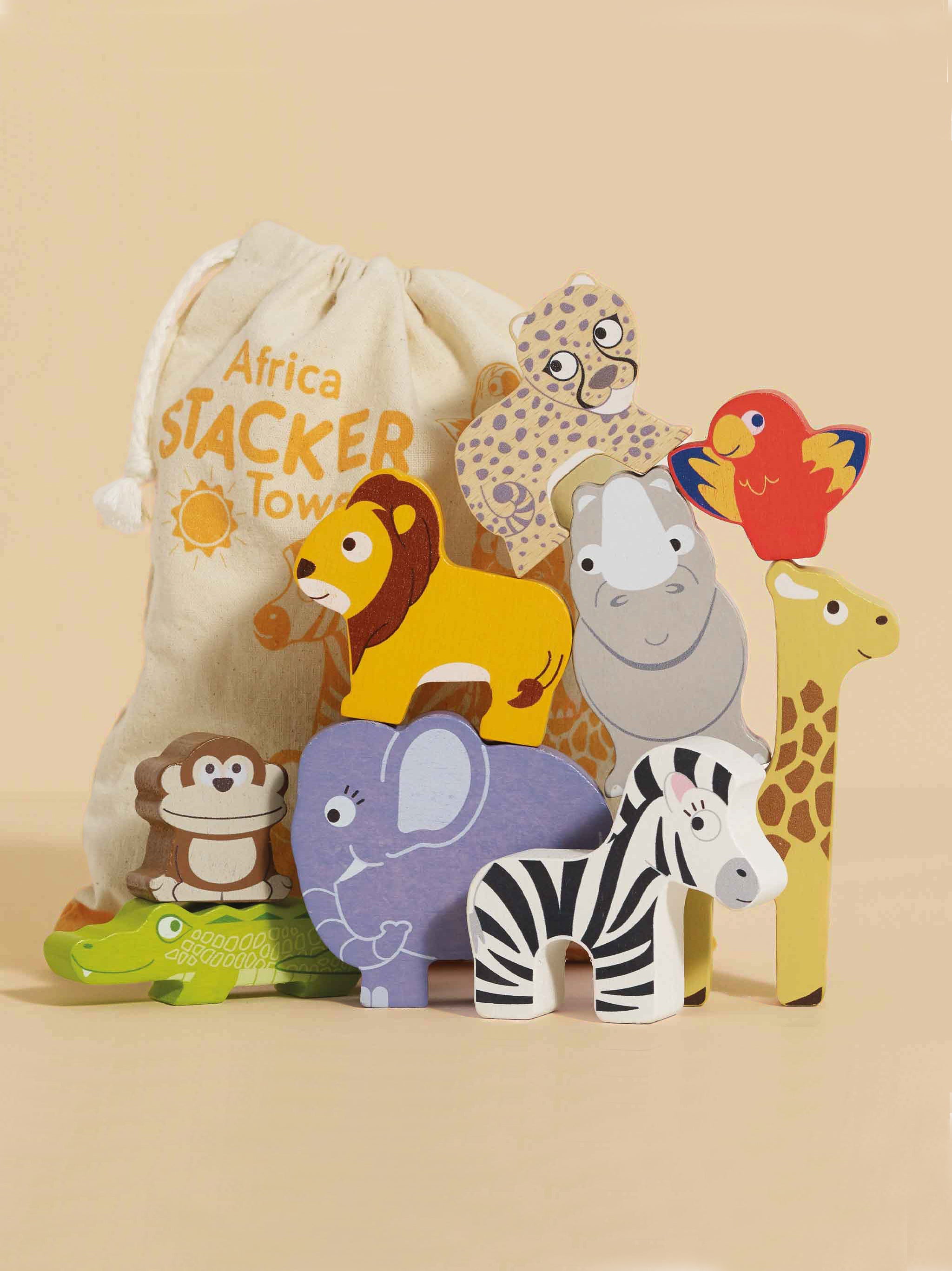 Africa Stacking Animals & Bag