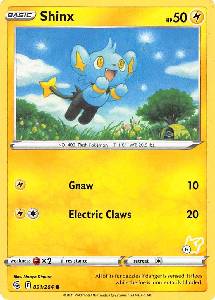 Shinx (091/264) (Pikachu Stamp #6) [Battle Academy 2022]