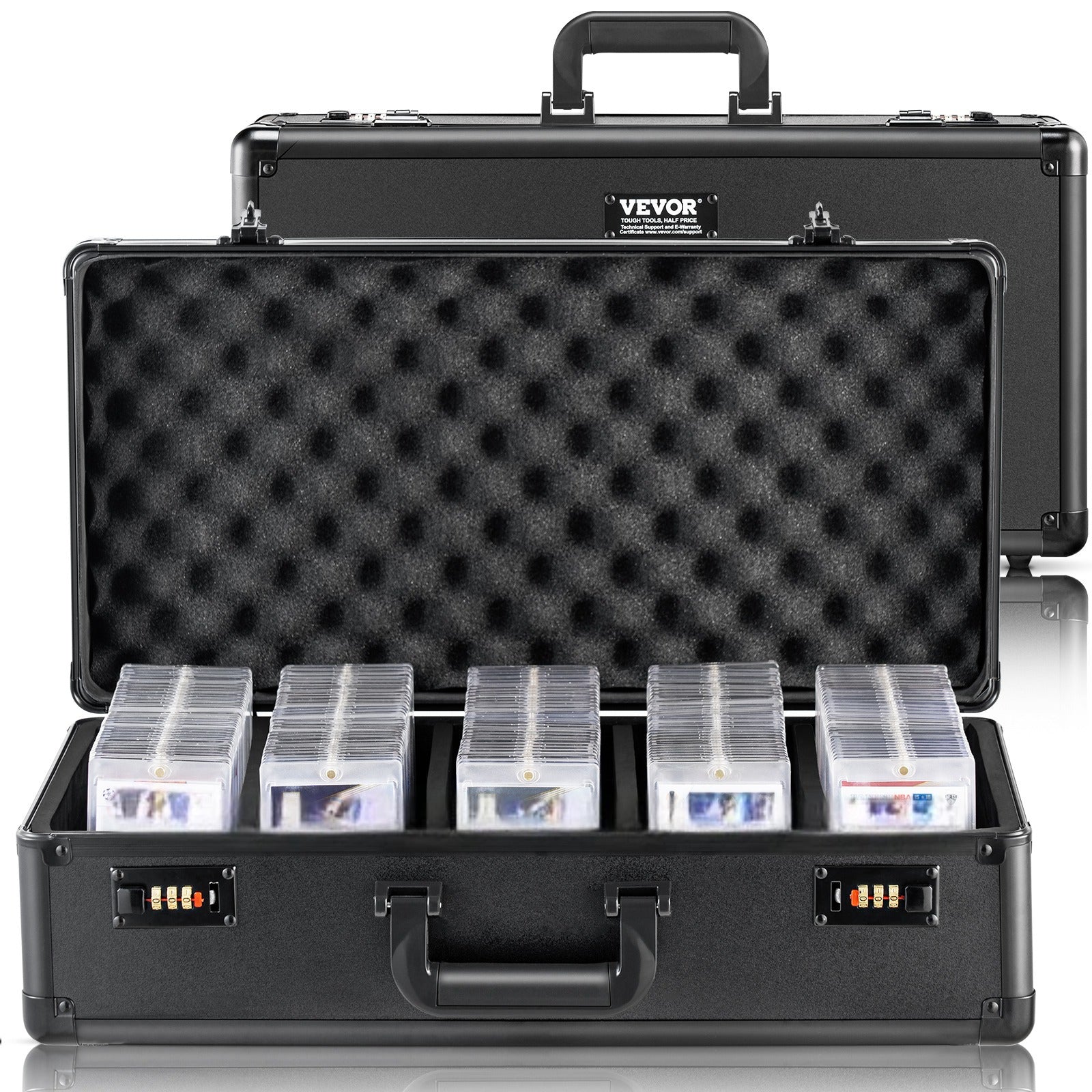 PSA Graded Card Storage Box 5-Slot Aluminum Case Combination Lock