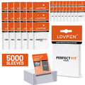 Card Sleeves 5000 Pack Clear Topload with Hard Card Holder and 35PT Soft Protectors for Trading Cards Sports Collectibles Baseball Football Cards Photos Game Card Storage and Protection Bulk Value Set