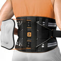 Lumbar Support Back Brace with Massage Pad for Men Women Breathable Lower Back Support Belt Adjustable Strap Pain Relief Posture Corrector for Work Driving Lifting Gym S M L XL XXL Orange Blue
