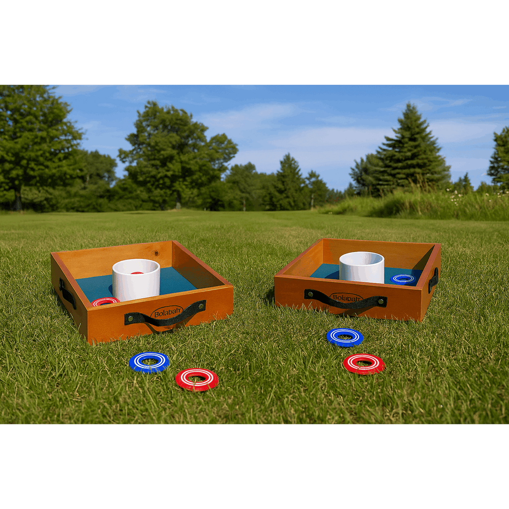 Outdoor Lawn Toss Game Set – Washer Toss & Ladder Toss for Backyard Party, Portable Yard Games for Adults Kids Family, Includes Carrying Case, Fun for Tailgate Camping Beach BBQ Gatherings