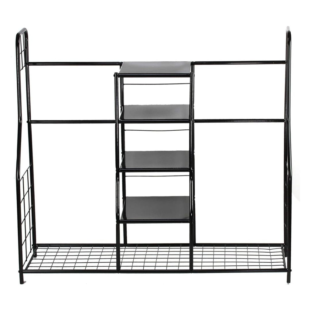 Golf Bag Storage Rack Organizer Steel Dual Bag Holder with 4 Shelves for Clubs Balls Shoes Accessories Garage Basement Home Golf Equipment Organizer Heavy Duty