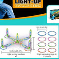 LED Glow Ring Toss Game | Indoor Outdoor Lawn Game for Kids & Family | Glowing Ring Toss Set for Game Night Parties Kindergarten Educational Fun Competition Backyard Play