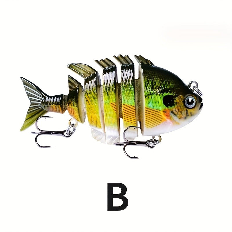 Fishing Lure Set 3pcs Realistic 6-Section Swimbait – Multi-Jointed Hard Bait for Bass, Trout, Pike & Freshwater Fish | Lifelike Swimming Action Crankbait Fishing Tackle