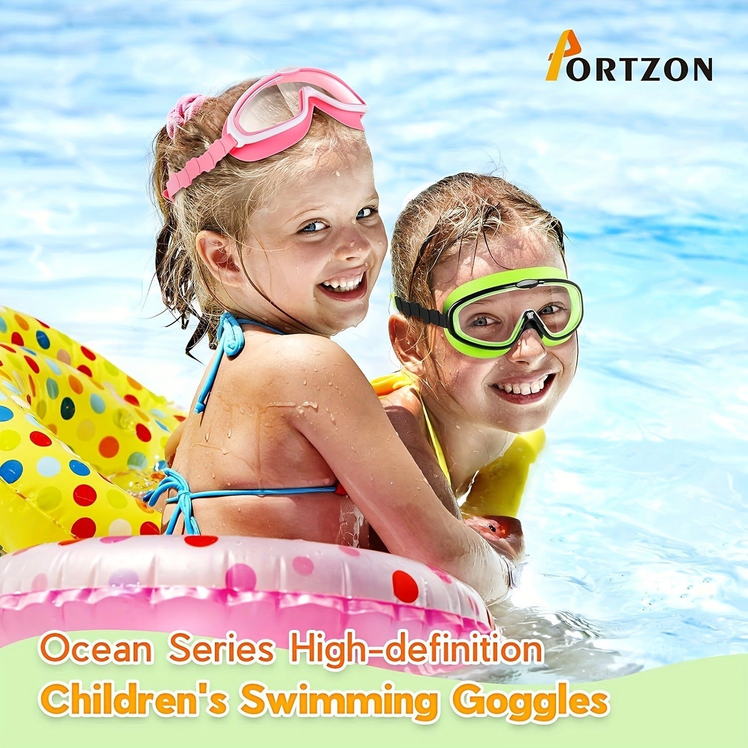 Anti-Fog Swimming Goggles No Leak Clear Vision – Crystal Green