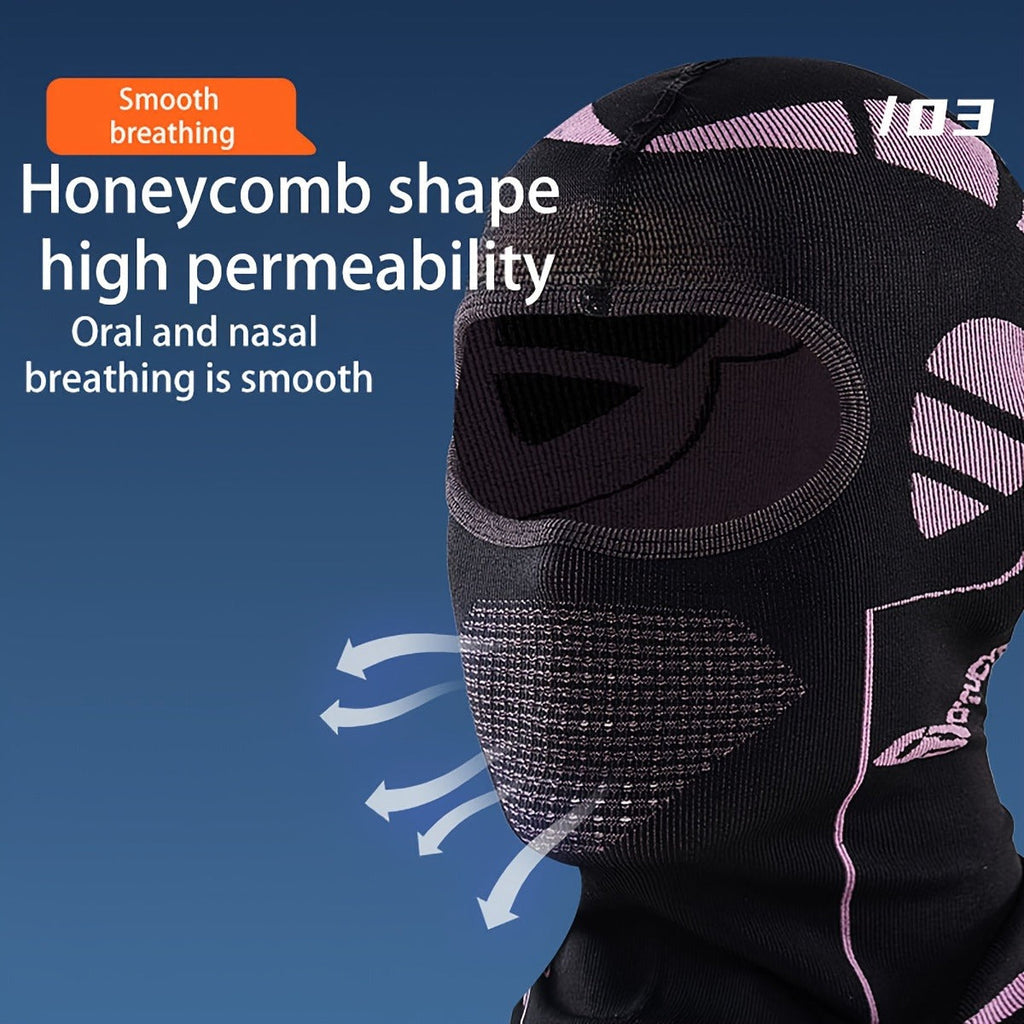 Windproof Neck Gaiter Face Mask 2 Pack – Breathable Knit Nylon Full Face Scarf Head Cover for Cycling, Skiing, Motorcycle & Outdoor Winter Sports, UV Protection Balaclava (Black)