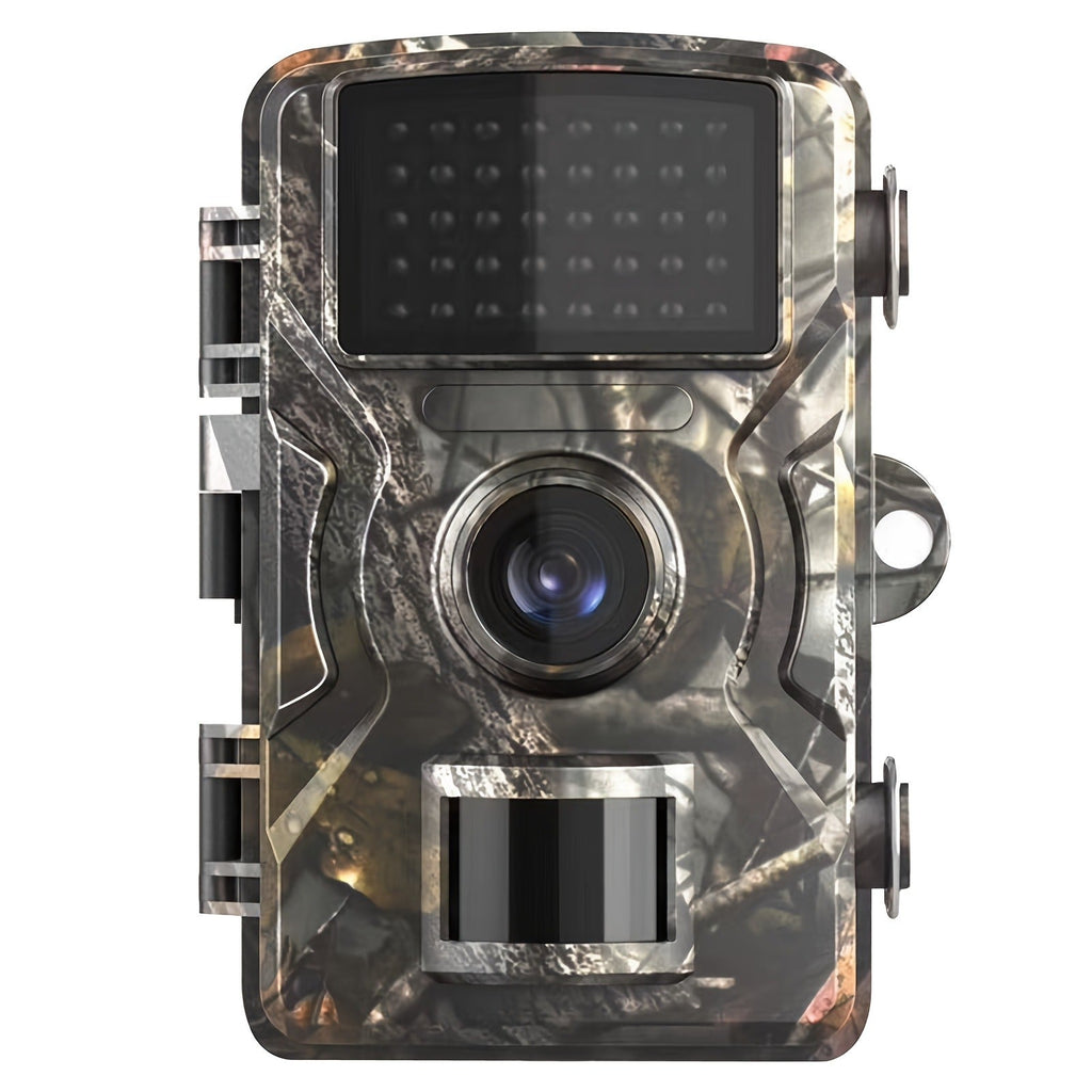 Trail Camera 1080P FHD – 0.8s Trigger, Camouflage Hunting Camera with Night Vision, 32GB SD Card Compatible | KLZO Wildlife Cam