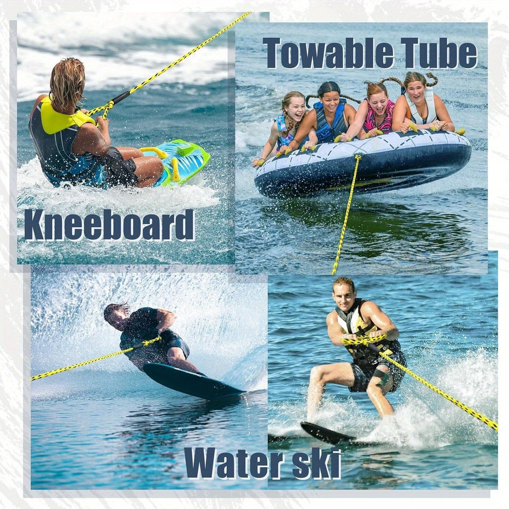 Floating Tow Rope 60ft for Towable Tubes, 2000 lbs, Green Blue