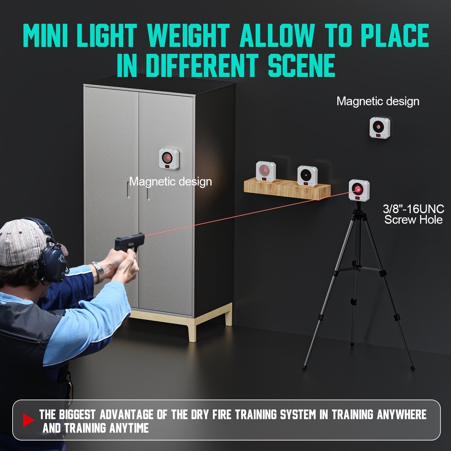 Rechargeable Laser Dry Fire Training Target Set 4 Difficulty Levels