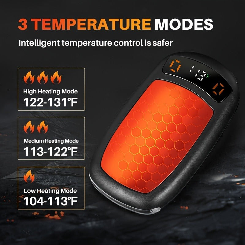 Rechargeable Hand Warmers with COB Light 2 Pack, Magnetic USB Electric Pocket Hand Warmer 12 Hours Heat, Portable Reusable Handwarmer for Camping Hiking Hunting, Christmas Gifts for Women Men