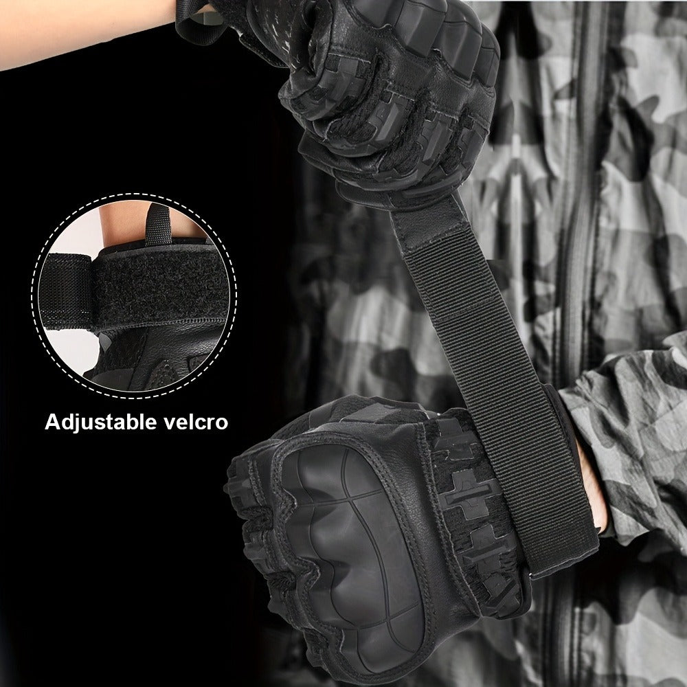 Tactical Full Finger Gloves with Touchscreen Compatibility – Camouflage Motorcycle Riding Gloves for Men Women, Anti-Slip Wear-Resistant, Outdoor Hiking Camping Hunting Shooting Cycling