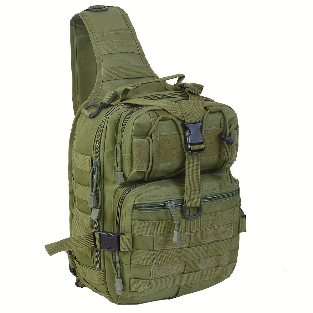 Tactical Chest Bag – Single Shoulder Crossbody Sling Pack for Hiking, Patrol & Outdoor EDC, Adjustable Strap, Multi-Pocket