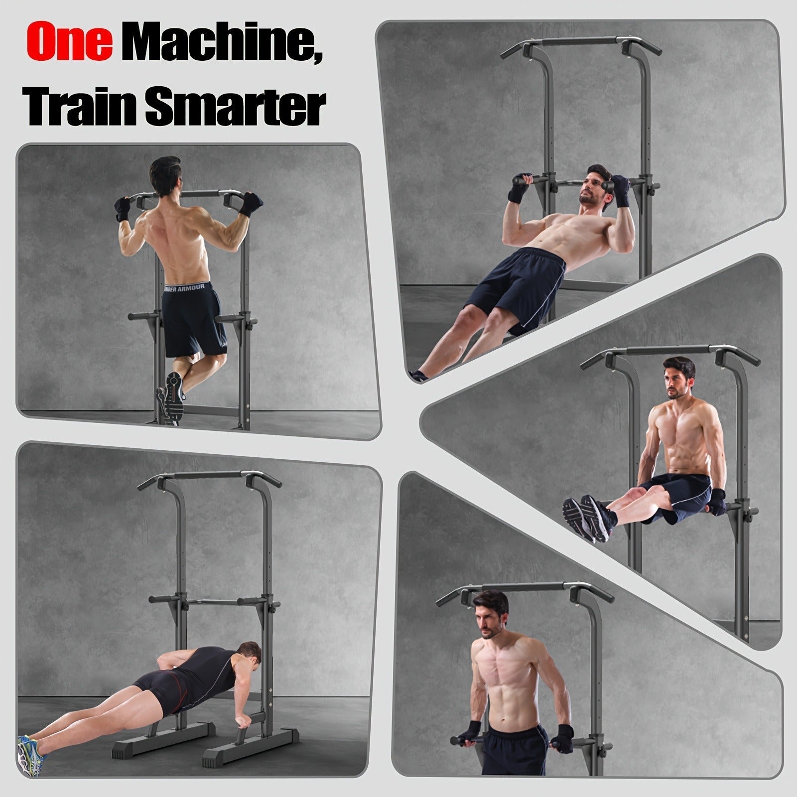 Power Tower Dip Station with Pull Up Bar – Adjustable Height Multi-Function Home Gym Strength Training Workout Station for Dips, Chin Ups, Push Ups, Leg Raises & Upper Body Exercise, 3 Models Available