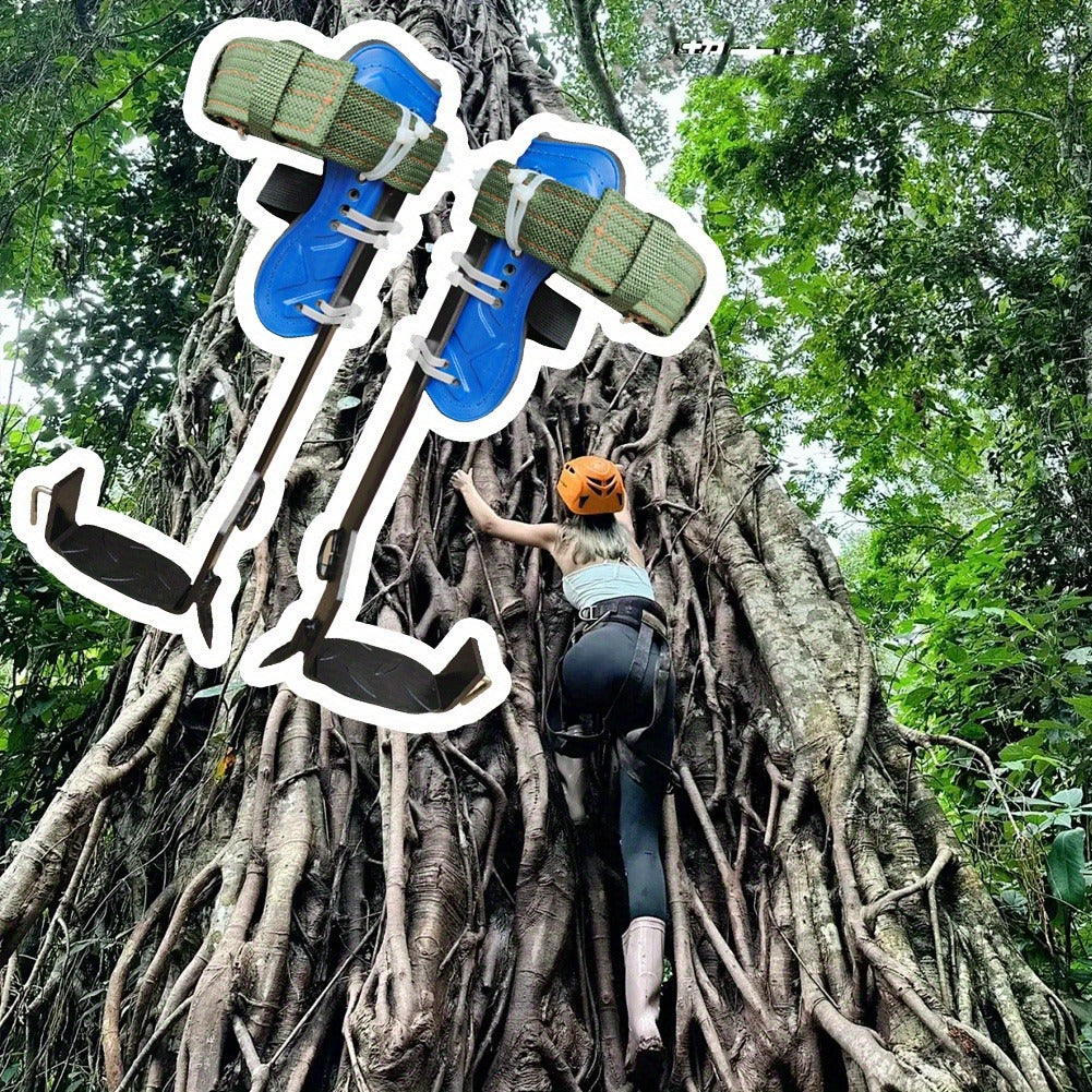 Tree Climbing Spikes Gear Set with Ankle Straps Portable Climbing Tools for Tree Maintenance Fruit Harvesting Hunting Observation Outdoor Work