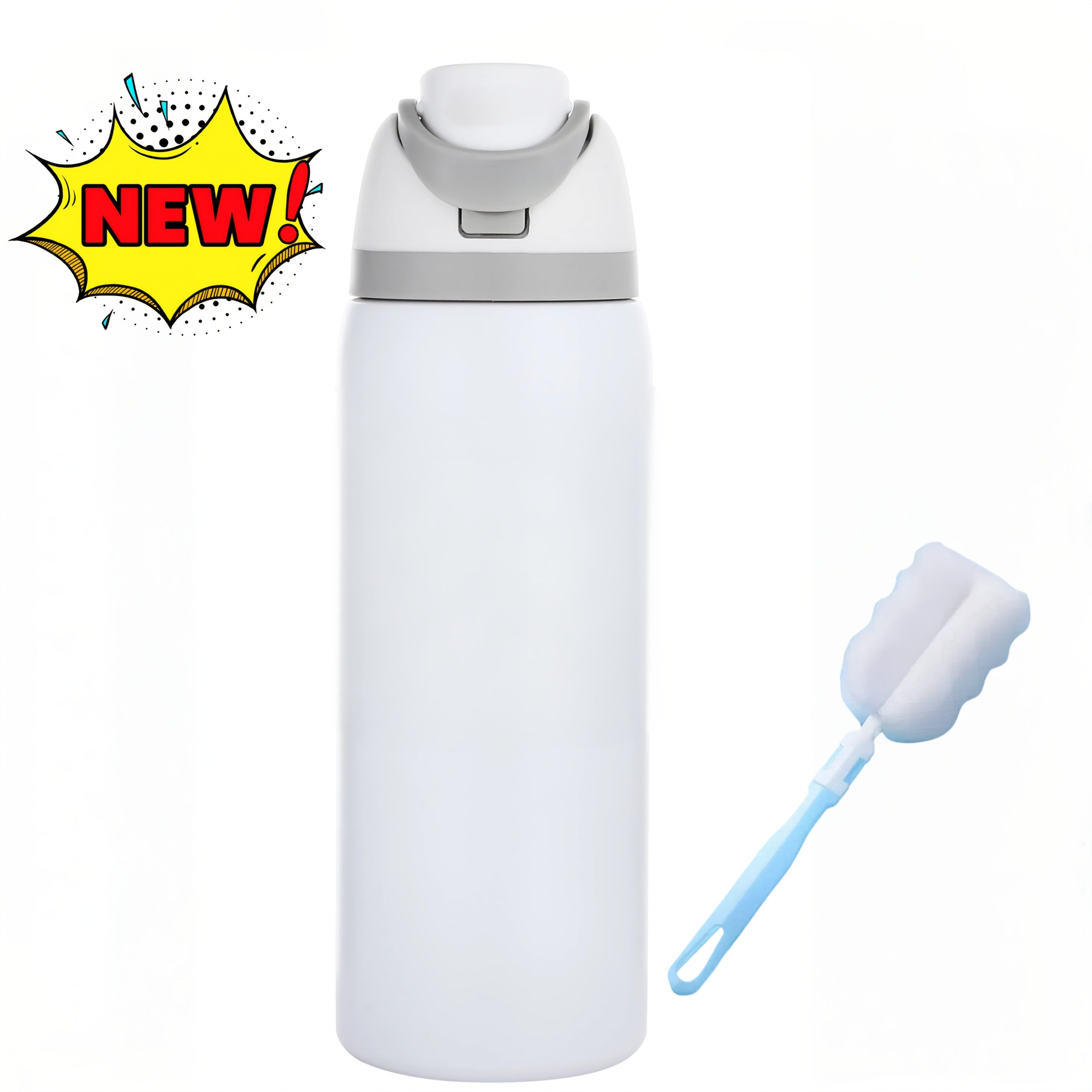 32oz Insulated Water Bottle with Straw - 304 Stainless Steel Vacuum Flask Keeps Cold 24H Hot 12H, Large Capacity Leak-Proof Sports Bottle for Gym, Camping, Office & Outdoor Adventures