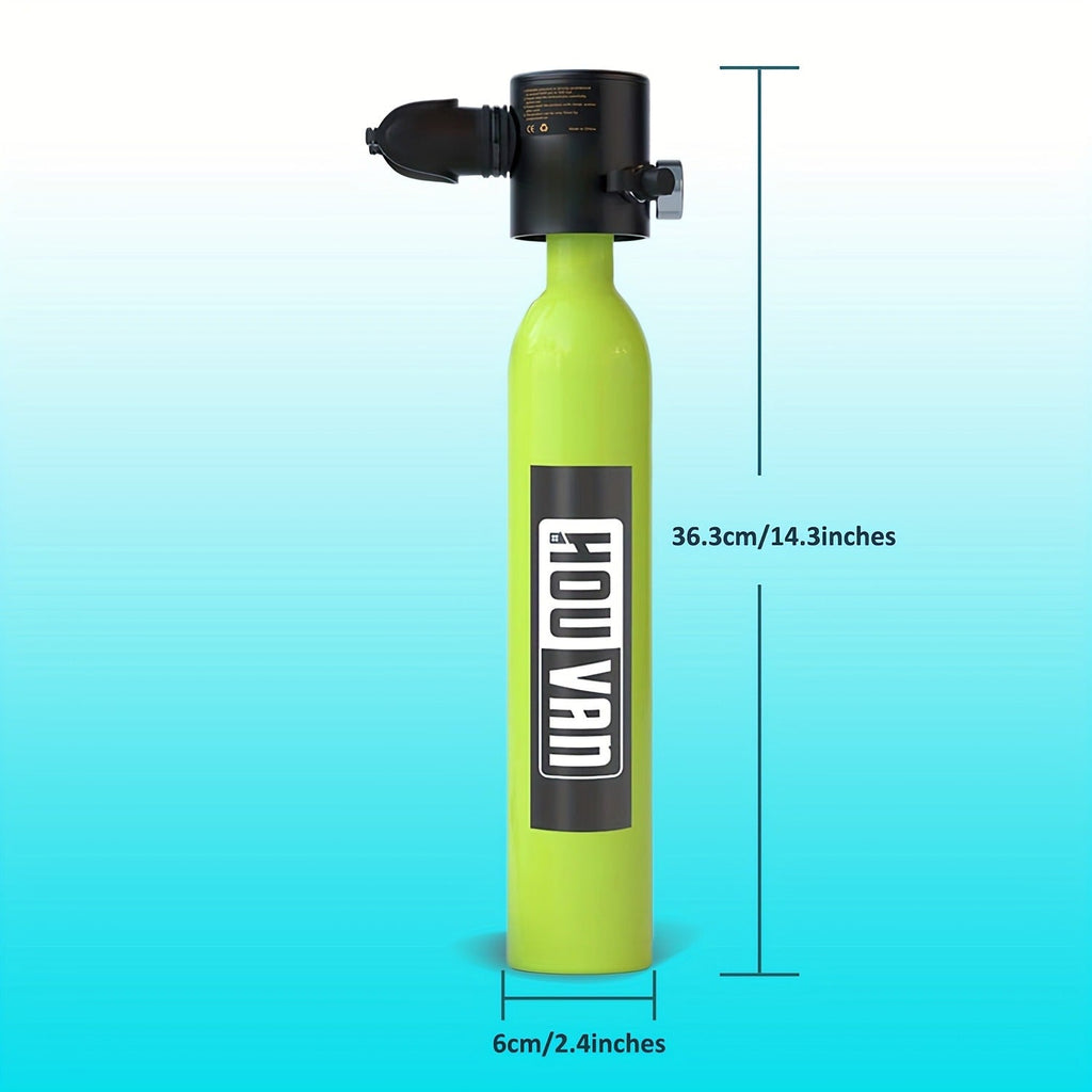 Mini Scuba Tank Set 0.5L – Reusable Diving Cylinder with Hand Pump, 3000PSI 200Bar, 35 Breaths Backup Air for Shallow Water Diving Reef Exploration Rescue