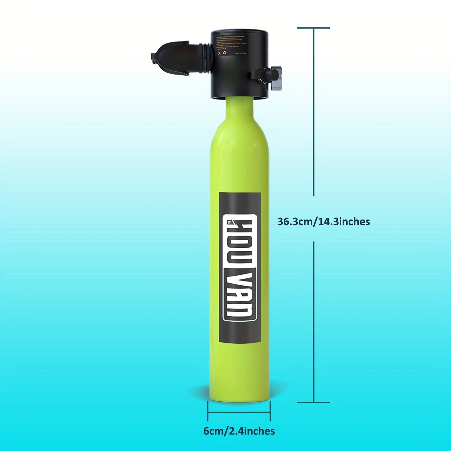 Mini Scuba Tank Set 0.5L – Reusable Diving Cylinder with Hand Pump, 3000PSI 200Bar, 35 Breaths Backup Air for Shallow Water Diving Reef Exploration Rescue