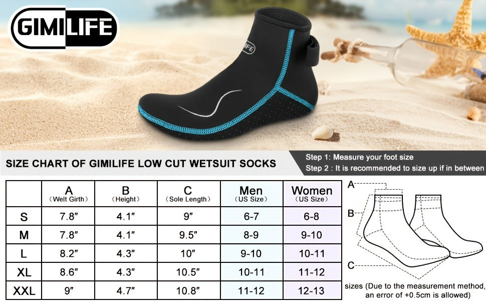 3mm Neoprene Diving Socks – Water Socks for Men & Women