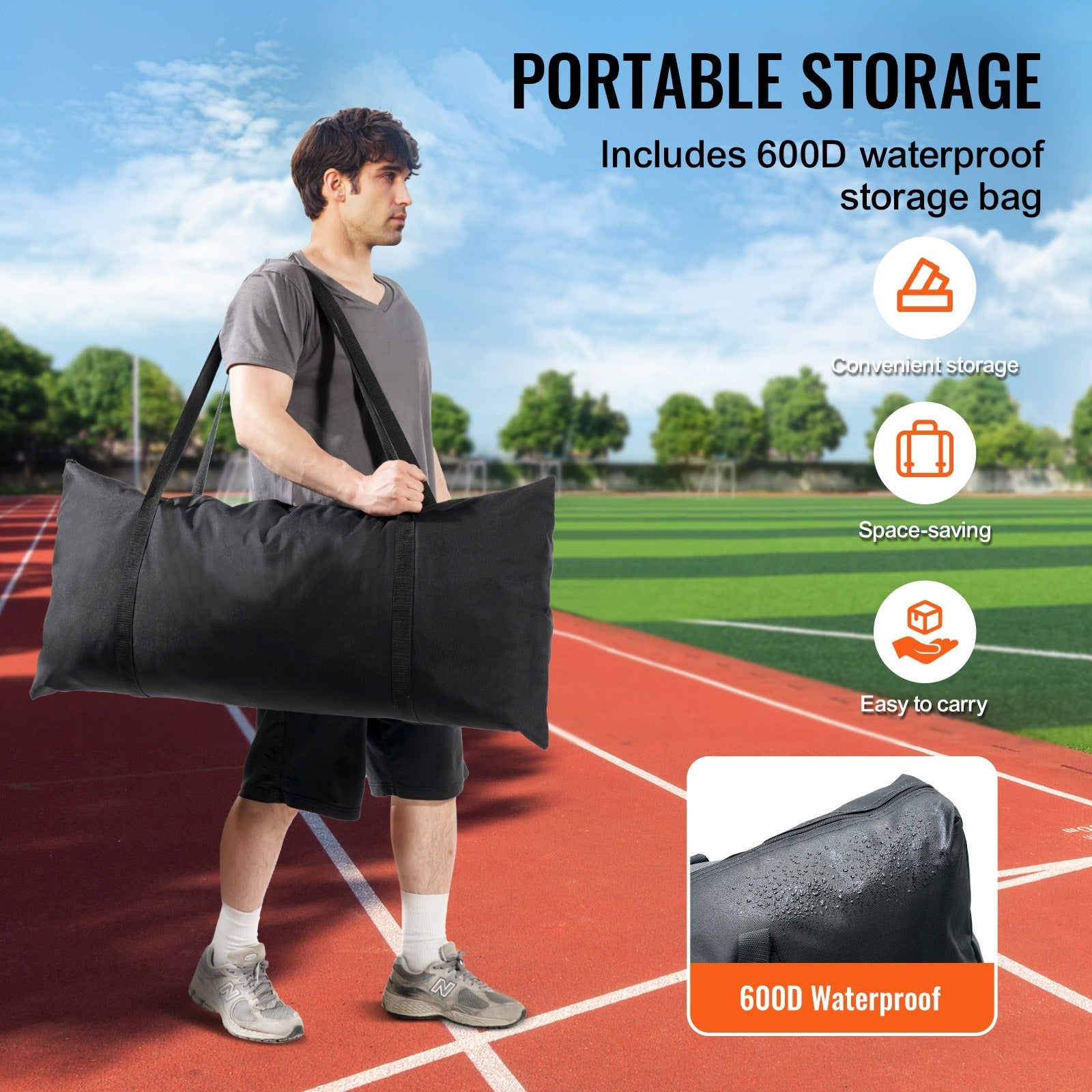 Sports Barrier Backstop Net with Carry Bag – Portable Protection Netting for Baseball Softball Lacrosse Soccer Hockey, Backyard Training Barrier Screen, Available in 7x7ft and 12x9ft