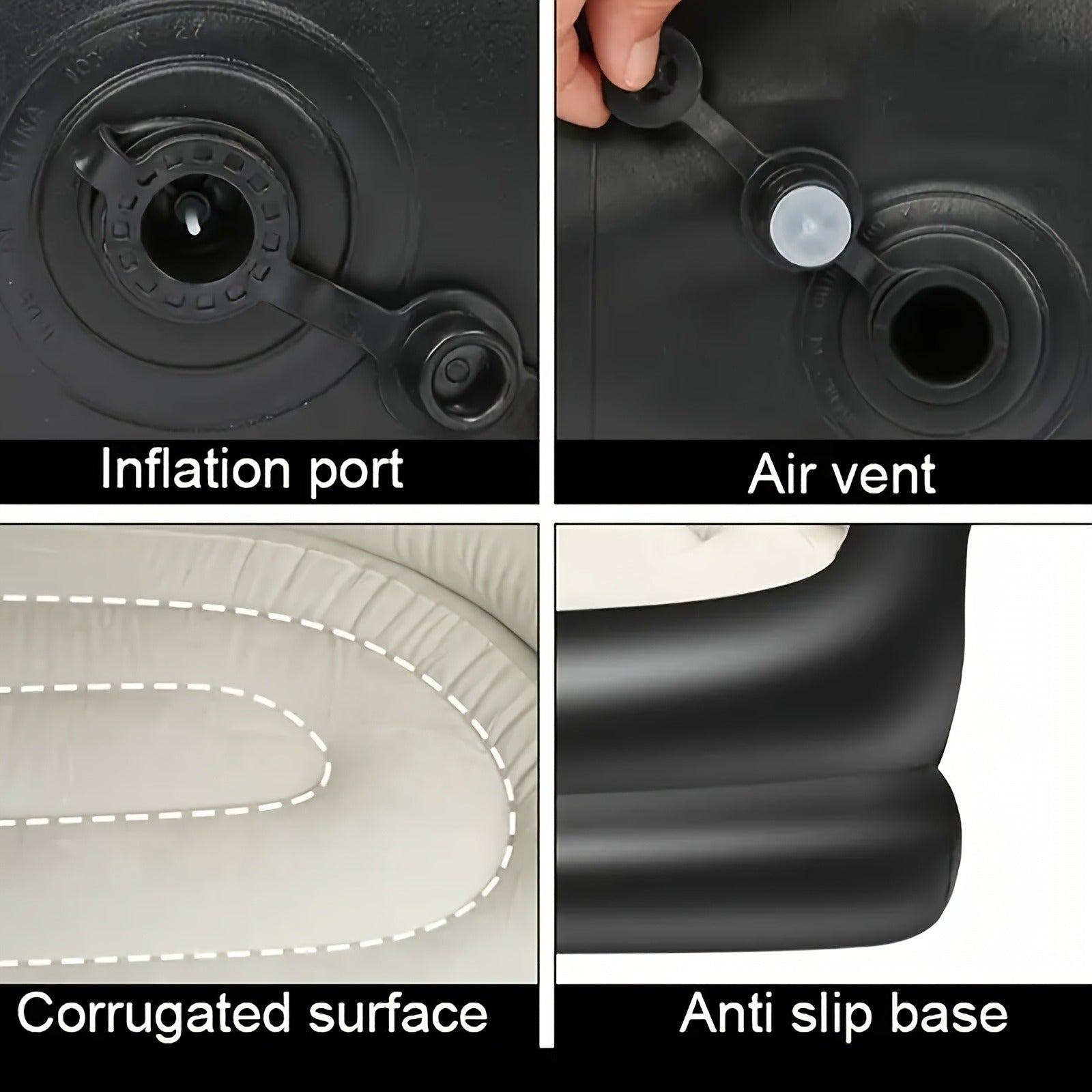 Inflatable Sofa Portable Air Cushion Bed – Lightweight Foldable Lazy Couch for Outdoor Camping, Hiking, Beach, Backyard & Indoor Home Use, Quick Inflate Lounger Chair, Single Person Air Sofa