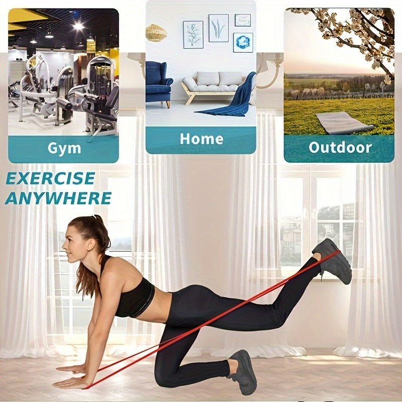Resistance Bands Set 4-Pack – TPE Pull-Up Assist Bands 15-125 lbs, Multi-Functional Exercise Loop Bands for Muscle Training, Yoga, Body Shaping, Stretching & Home Gym Workouts, Unisex Fitness Gift