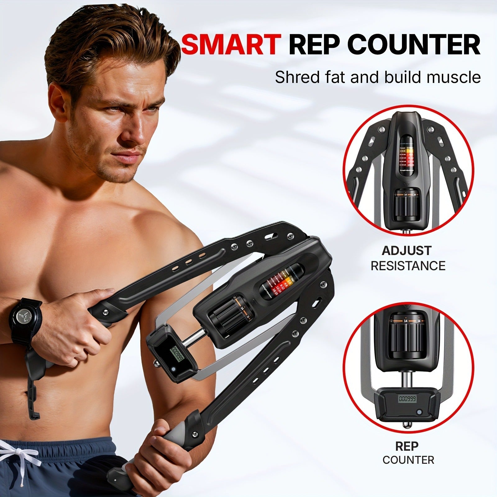 Chest Expander Twister Arm Exerciser 22-440LB Hydraulic Adjustable Resistance Shoulder Muscle Training Fitness Equipment for Home Gym