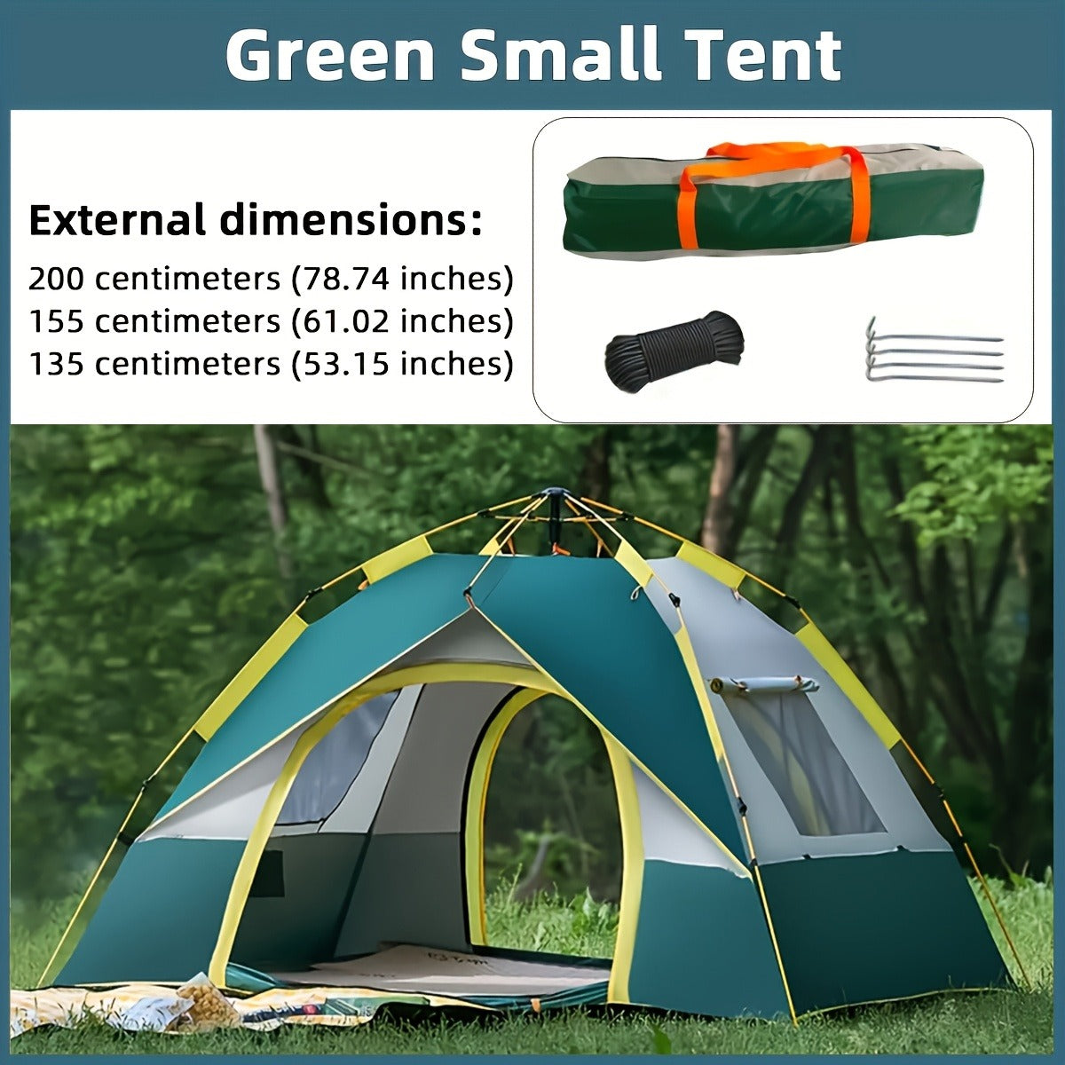 Automatic Pop-Up Camping Tent 4 Person UV Protection Insect Net Sunshade Waterproof Instant Setup Beach Park Outdoor Family Tent