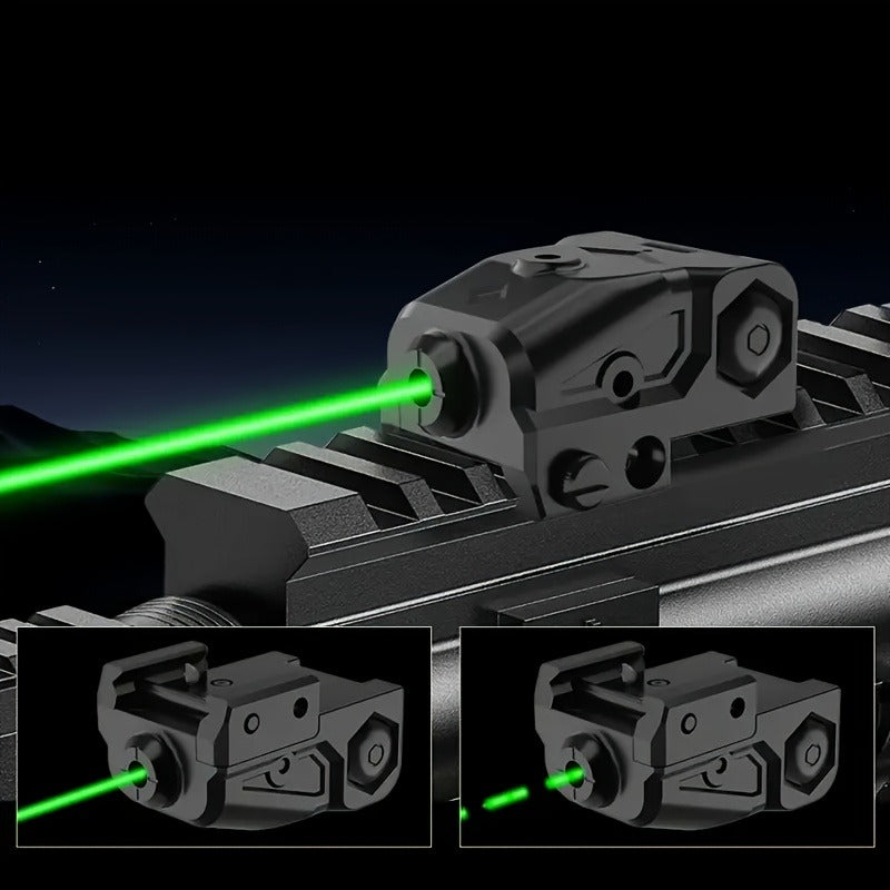 Green Laser Sight USB-C Rechargeable - Picatinny Rail Dot Sight with Vibration-Resistant Lock, 532nm Class IIIA, for Hunting, Competition & Tactical Use