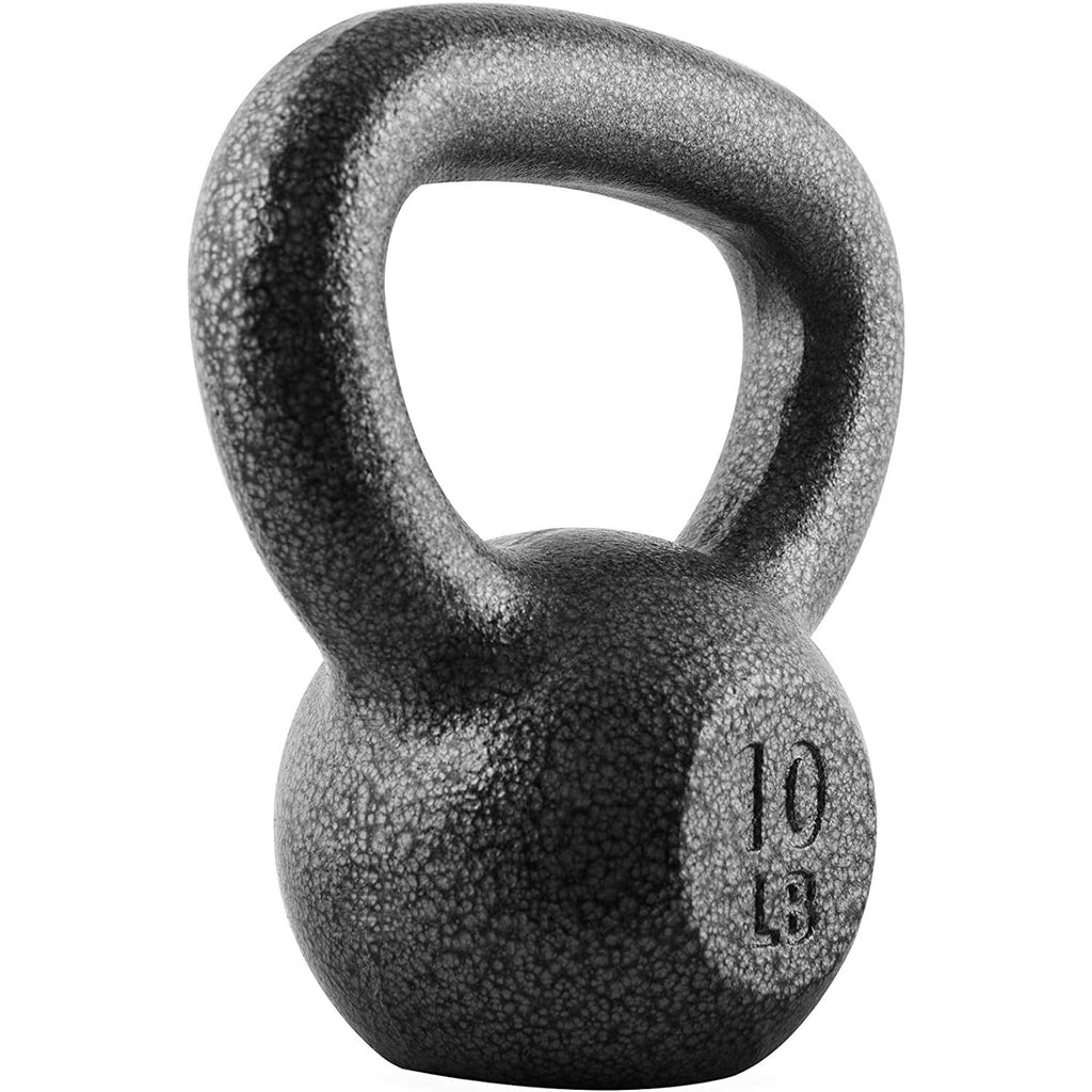 Cast Iron Kettlebell with Wide Flat Base – Hammerstone Painted, Anti-Corrosion, Smooth Grip Handle for Strength Training, Full Body Workout, CrossFit & Home Gym | Multiple Weight Options 10–80 LB
