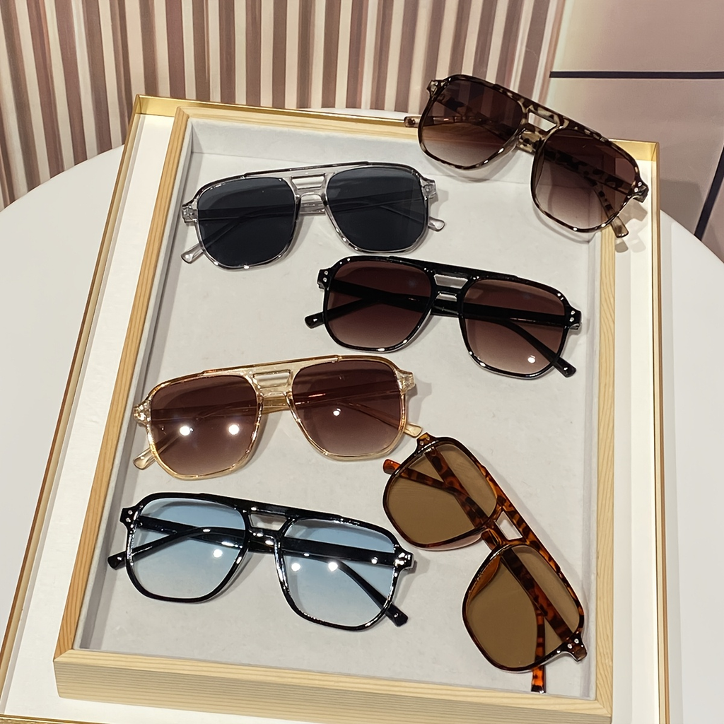 Oversized Round Novelty Glasses 12 Pack Multicolor Tortoiseshell - Double Frame Full Rim Plastic Eyewear Bulk Set for Party Prom Photo Shoot Costume, European American Style Decorative Glasses Men Women