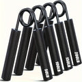Hand Grip Strengthener Set 4pcs Heavy Duty Metal - Forearm & Wrist Trainer 50LB to 200LB Resistance, Finger Exerciser for Muscle Building, Rehabilitation & Crush Grip Training, Black