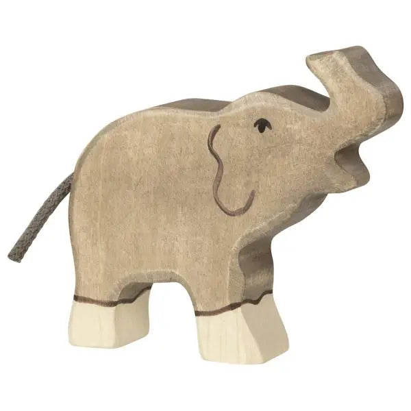 Holztiger Small Elephant, Trunk Raised