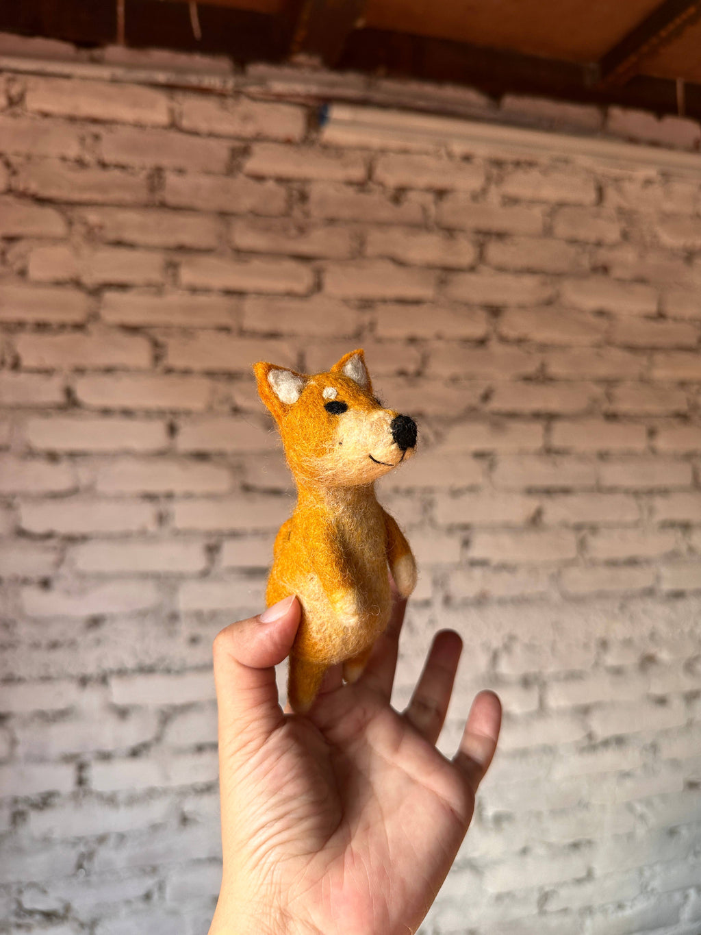 Felt Finger Puppet: Shiba-Inu Dog