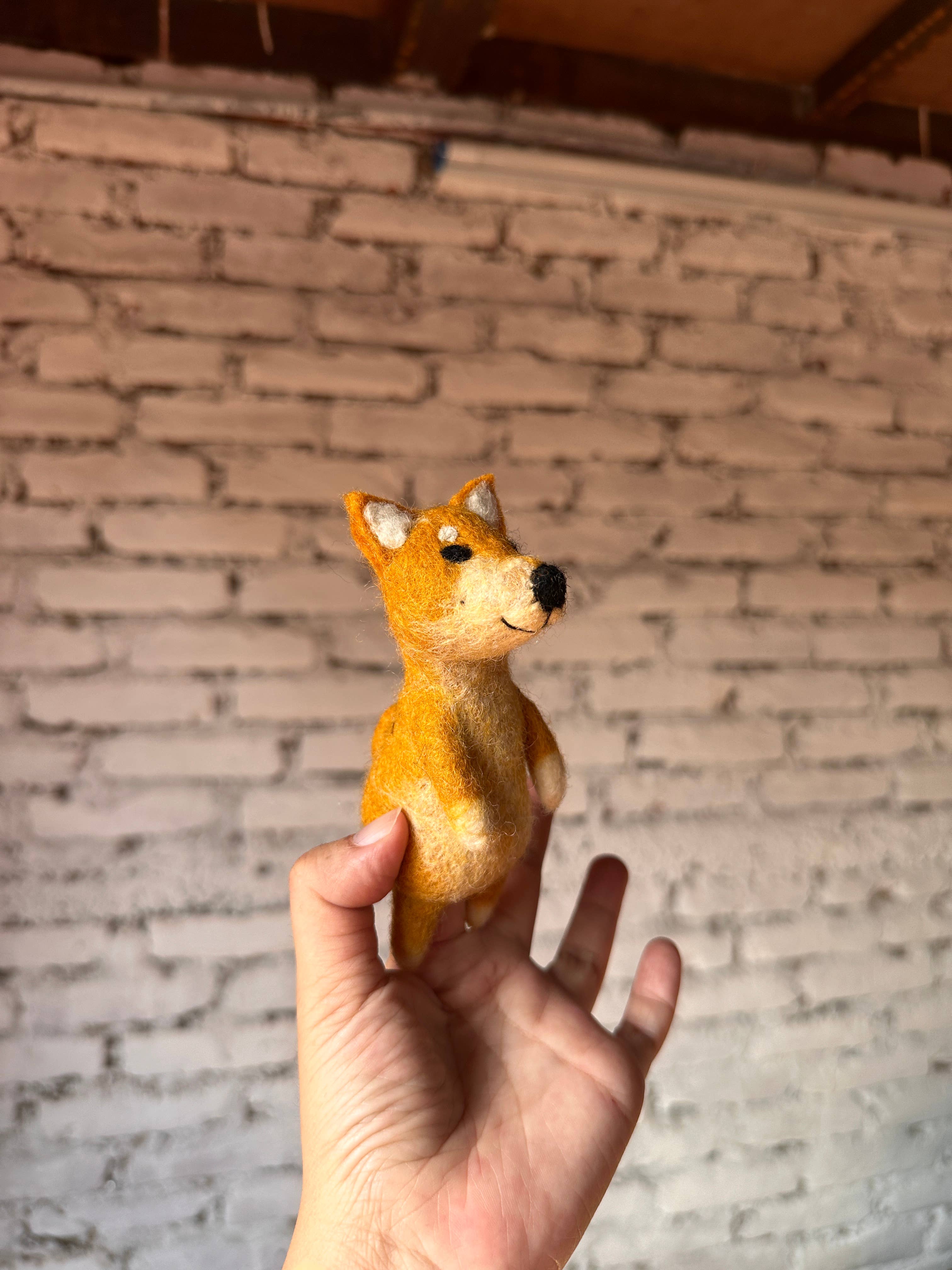 Felt Finger Puppet: Shiba-Inu Dog