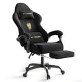 Gaming Chair Ergonomic Esports Chair – Skin-Friendly PU Leather, Thickened Board, Linkage Armrest, Adjustable Footrest & Headrest, Multi-Angle Reclining Office Game Chair, Solid Color, Black or Red