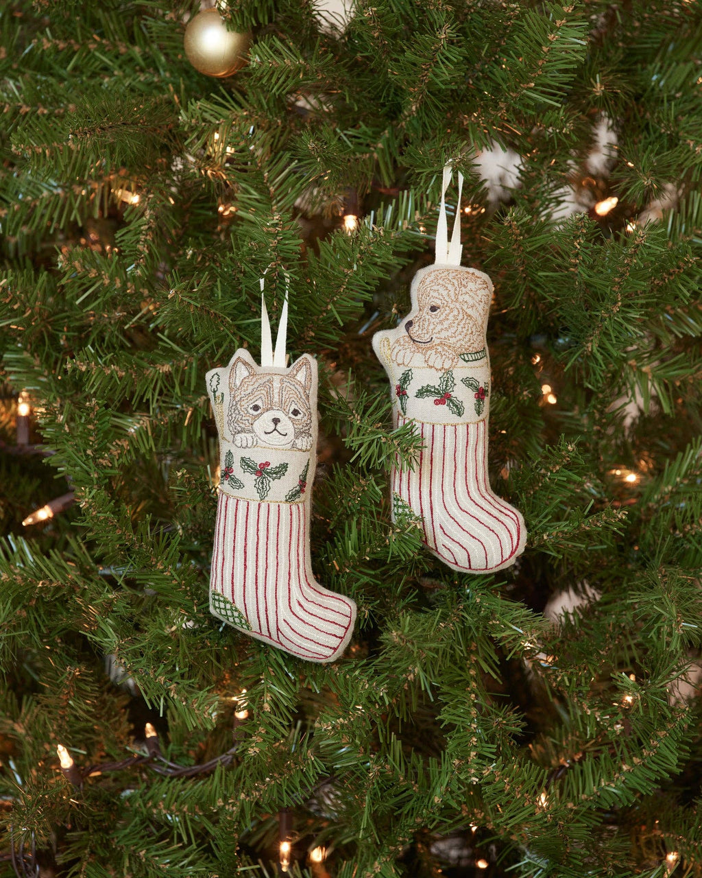 Coral & Tusk Puppy Stocking Ornament