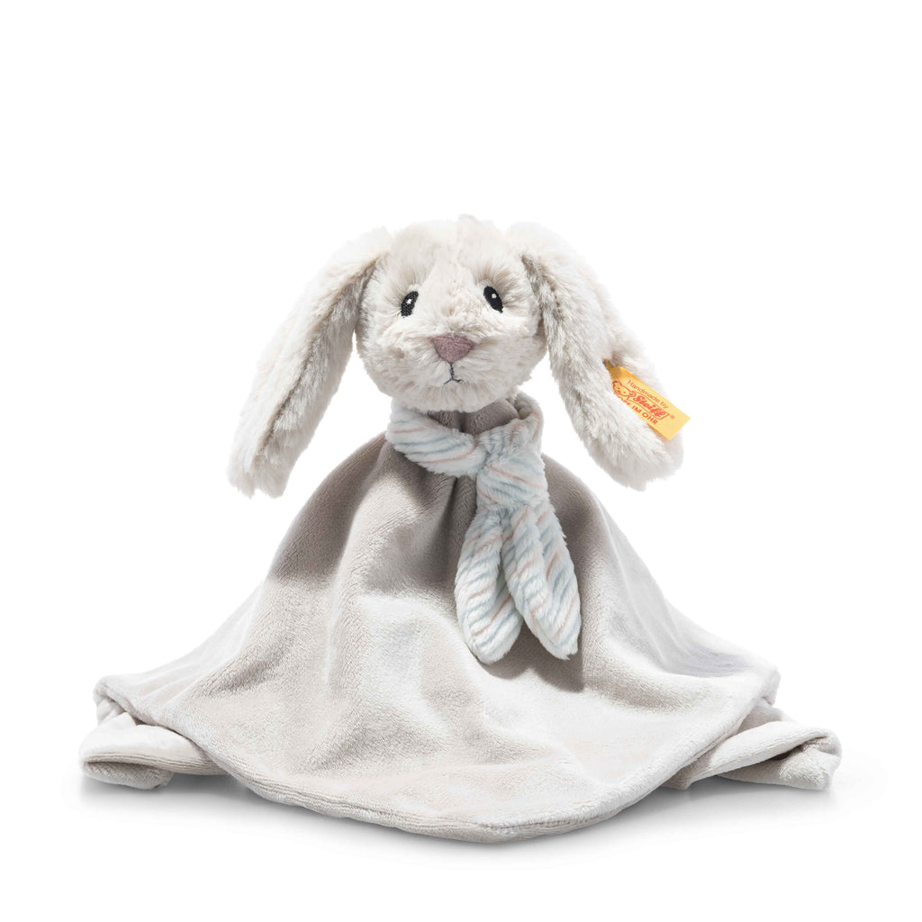 Steiff Hoppie Rabbit Security Blanket Baby Toy, 10 Inches